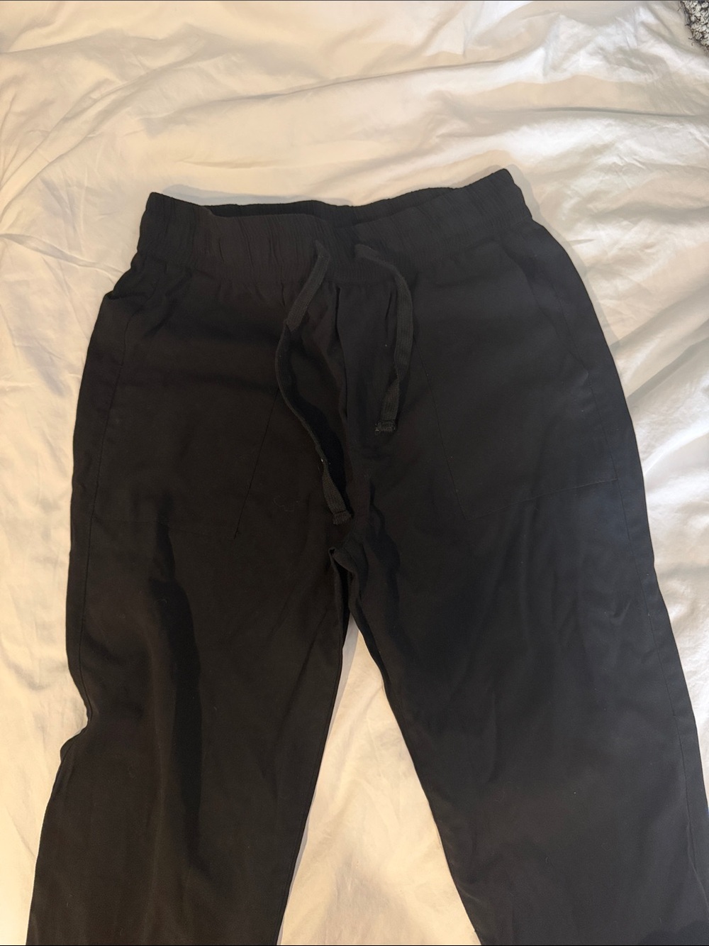 Princess Polly Black Drawstring Jogger Pants